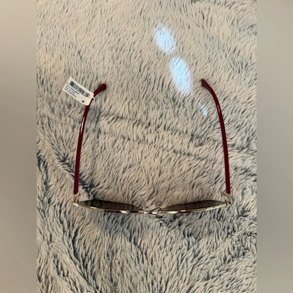 🕶️ EMILIO PUCCI WOMEN RED SUNGLASSES METAL SQUARE GRADIENT EYEGLASSES🕶️ - Picture 5 of 11